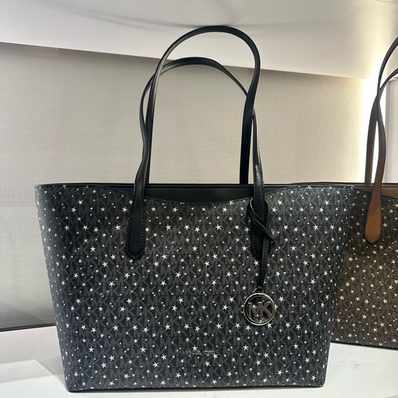 Michael Kors Arden Large Printed Signature Logo Top-Zip Tote Bag - Picture 4 of 6